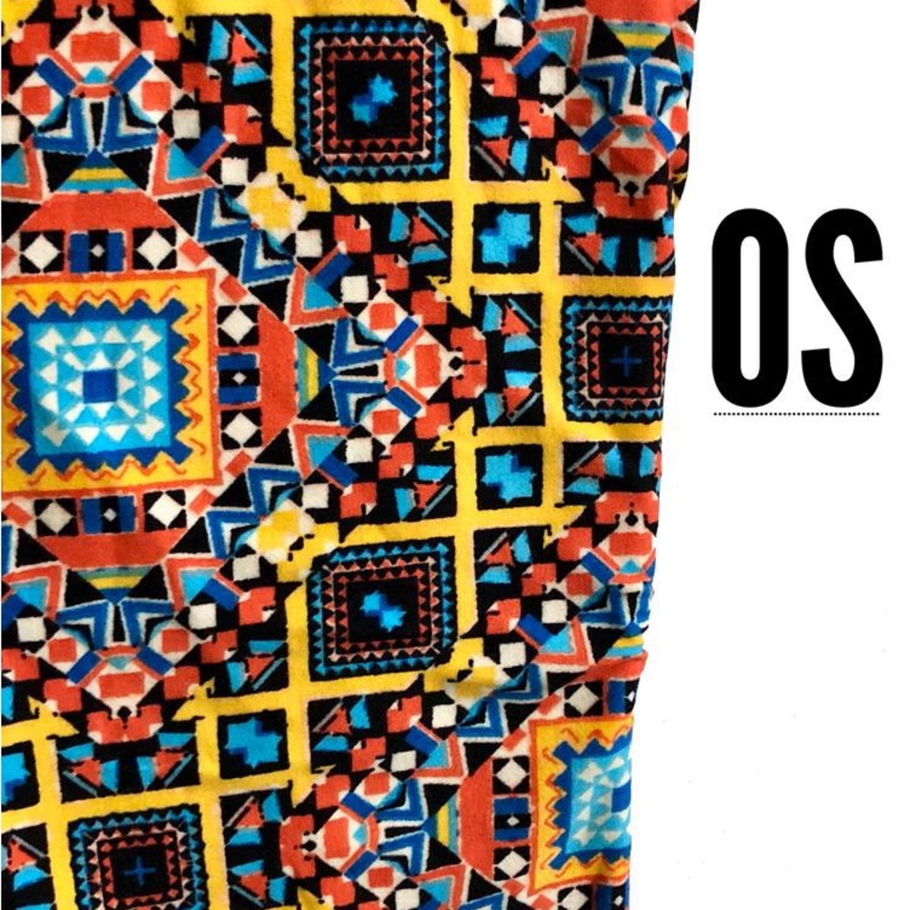 LuLaRoe Vibrant Geometric Leggings - Multicolor OS NWT